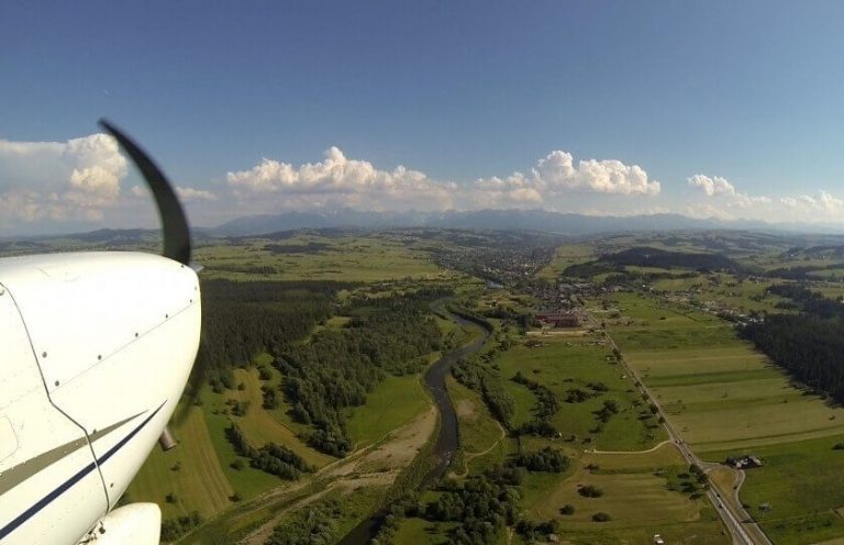 lot widokowy nad Tatrami